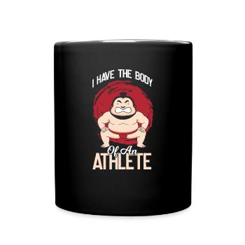 Lutteur de sumo - corps d’un athlète - Mug uni - noir - Devant