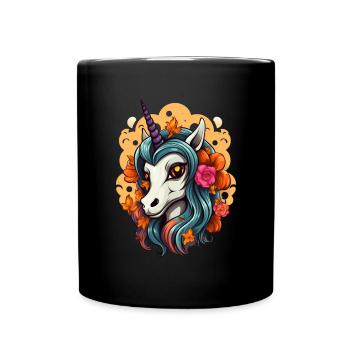 Halloween Costume Pumpkin Skeleton Horror Ghost - Full Colour Mug - black - Front