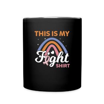 C’est le combat Shirt Sensibilisation au cancer du sein - Mug uni - noir - Devant