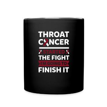 Le cancer de la gorge a déclenché le combat que je vais terminer - Mug uni - noir - Devant