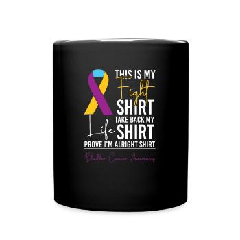 C’est mon t-shirt de combat : Sensibilisation au cancer de la vessie - Mug uni - noir - Devant