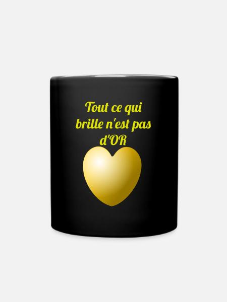 T-Shirt Citation, Humour. - Mug uni - noir