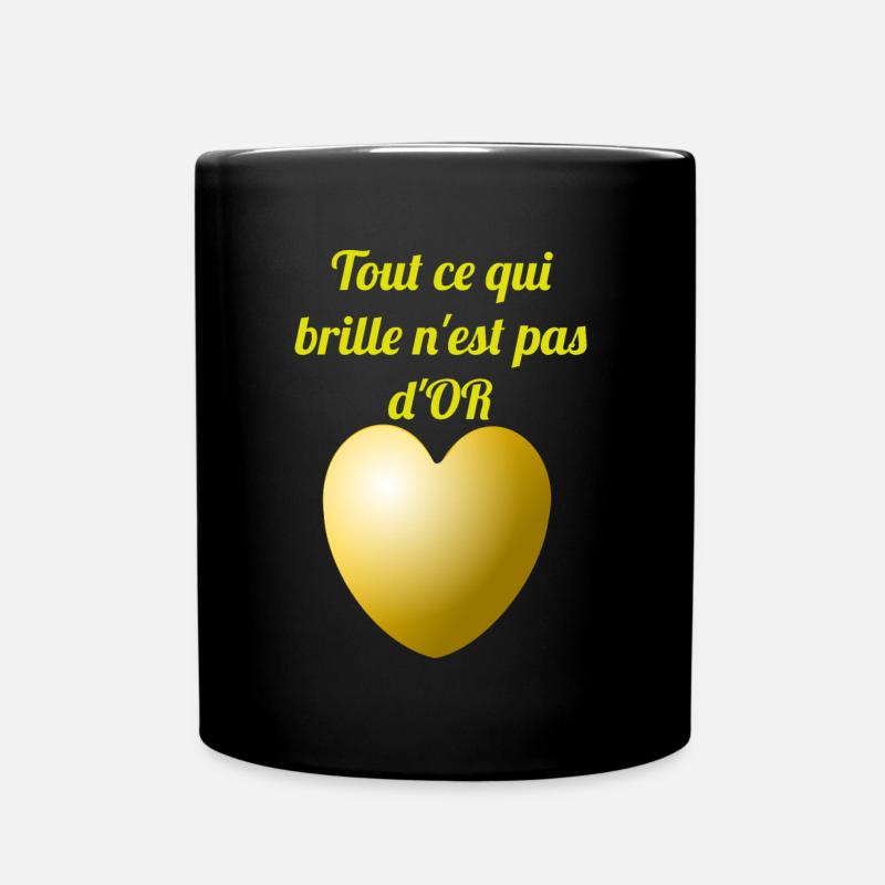 T-Shirt Citation, Humour. - Mug uni - noir