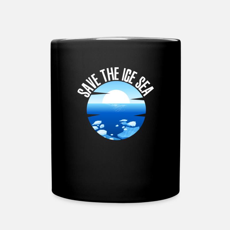 Arctique et Antarctique - Sauvons la glace - Mug uni - noir