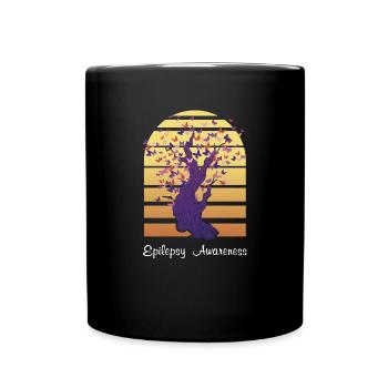Butterflies Shape Tree: Epilepsy Awareness - Full Colour Mug - black - Front