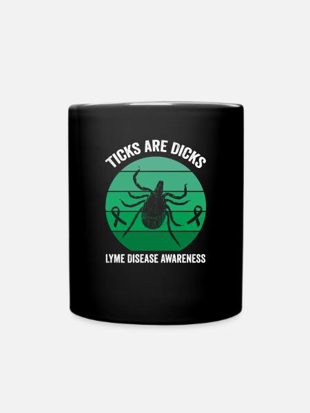 Humour sur la maladie de Lyme : les tiques sont maladroites - Mug uni - noir