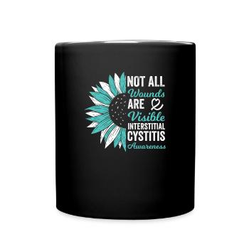 Interstitial Cystitis: Invisible Wounds - Full Colour Mug - black - Front
