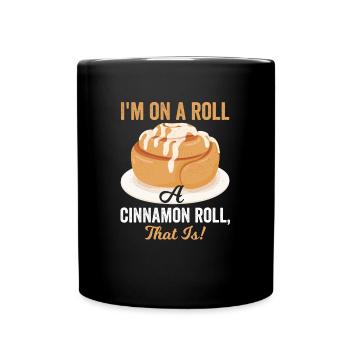 Sweet Devotion: Cinnamon Roll Lovers - Full Colour Mug - black - Front