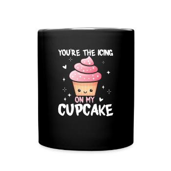 Cupcake Connection : Doux et élégant - Mug uni - noir - Devant