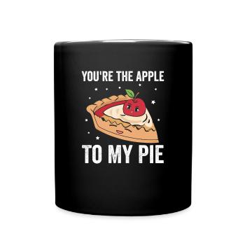 You're the apple to my cake – apple pie - Full Colour Mug - black - Front
