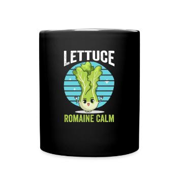 Veganer Lass uns ruhig bleiben Vegetarisch Gemüse - Tasse einfarbig - Schwarz - Vorne