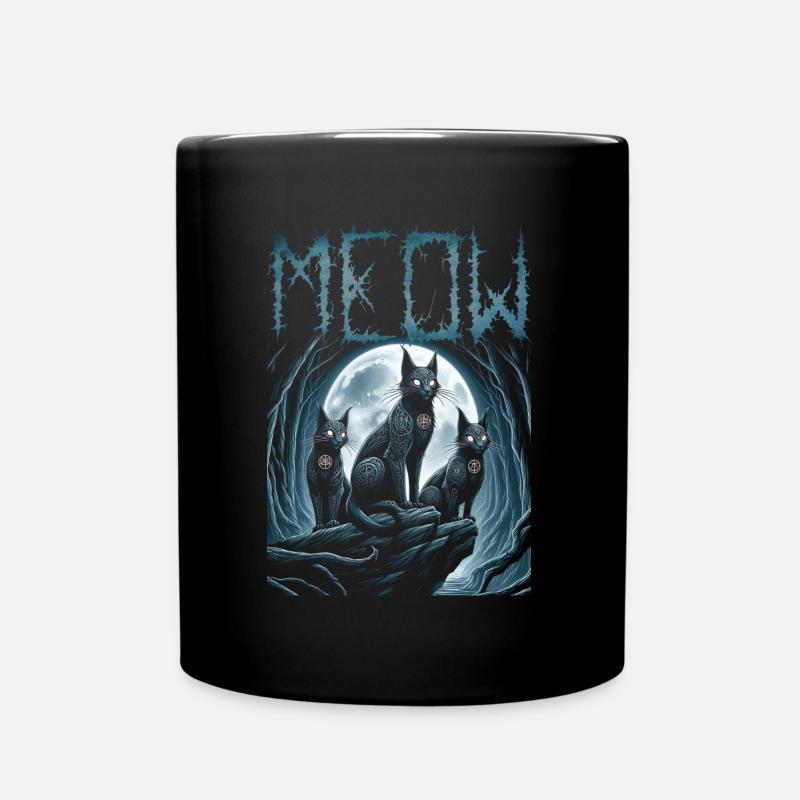 Black Metal, Cat, Goth und Death Metal - Tasse einfarbig - Schwarz