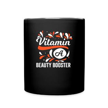 Vitamin A Beauty Booster Motif - Full Colour Mug - black - Front