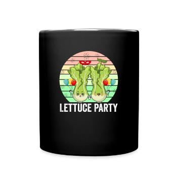 Lettuce Party Lustige Gemüsefreunde - Tasse einfarbig - Schwarz - Vorne