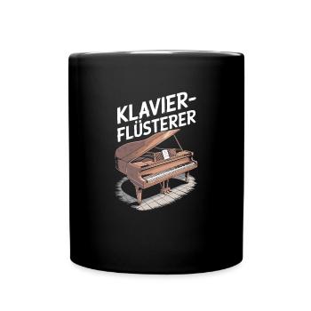 Klavier Flüsterer Pianist und Piano Spieler - Tasse einfarbig - Schwarz - Vorne