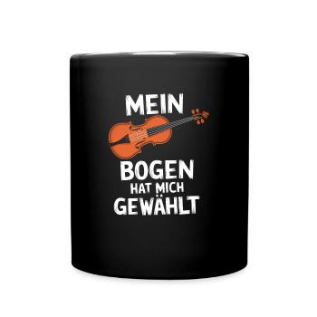 Geigen Spieler Instrument Geiger Violine Violinist - Tasse einfarbig - Schwarz - Vorne
