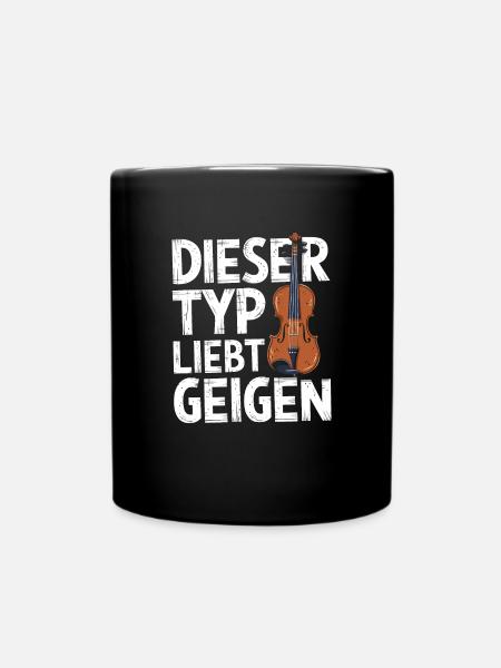 Geigen Spieler Geiger Violinist Musiker Violine - Tasse einfarbig - Schwarz