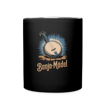 Bluegrass Banjo Spieler Musik Saiteninstrument - Tasse einfarbig - Schwarz - Vorne