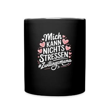 Zwillingsmama Mama von Zwillingen Zwillings Mutter - Tasse einfarbig - Schwarz - Vorne