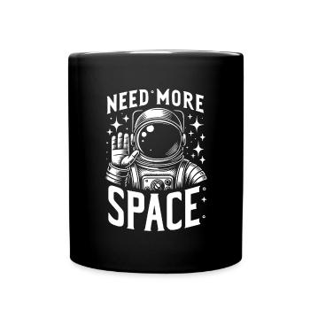 I need more space Free space Astronaut waves - Full Colour Mug - black - Front
