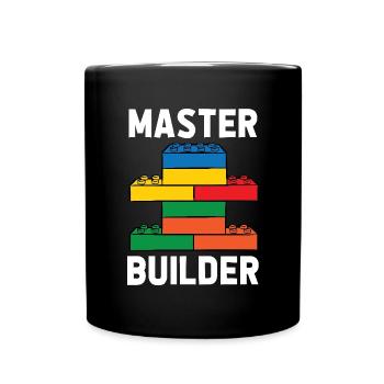Brick Builder Toys Blocks Clamping Blocks Bricks - Full Colour Mug - black - Front