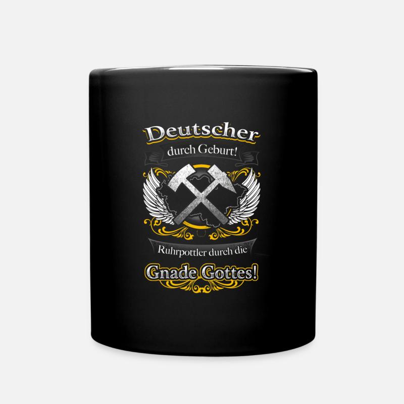 Stolzer Ruhrpottler Echte Verbundenheit durch Gott - Tasse einfarbig - Schwarz