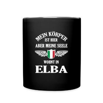 Inseltraum Elba – Wo die Seele Heimat findet - Tasse einfarbig - Schwarz - Vorne