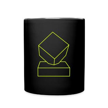 Cobble Roubaix Icon Yellow - Full Colour Mug - black - Front
