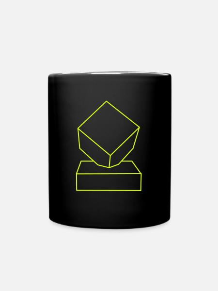 Cobble Roubaix Icon Gelb - Tasse einfarbig - Schwarz