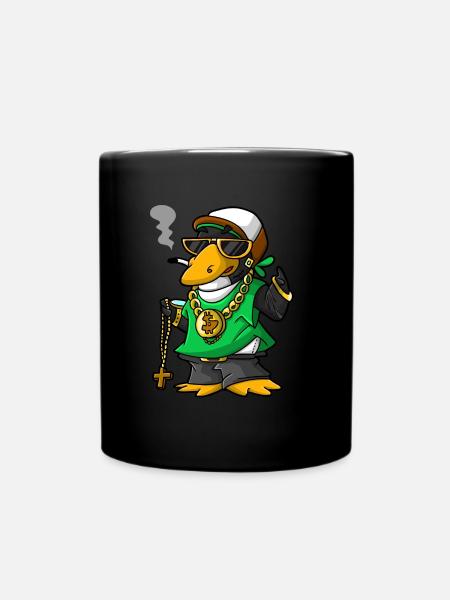 Gangster penguin - Full Colour Mug - black