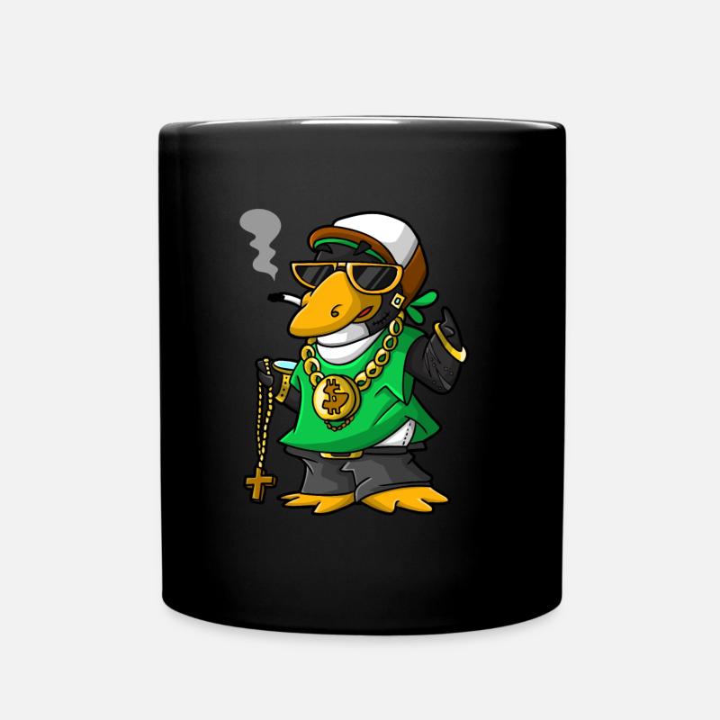 Gangster Pinguin - Tasse einfarbig - Schwarz