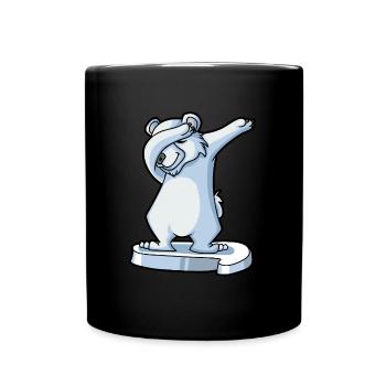 Dabbender polar bear - Full Colour Mug - black - Front