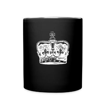 Couronne roi reine reine roi royal - Mug uni - noir - Devant