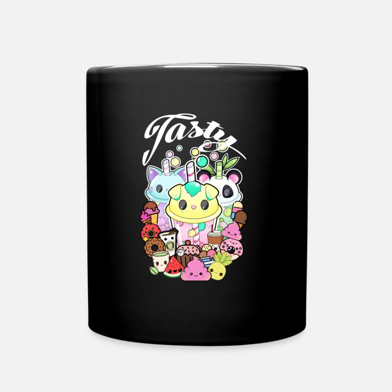 Kawaii - Süssigkeiten - Tasse einfarbig - Schwarz