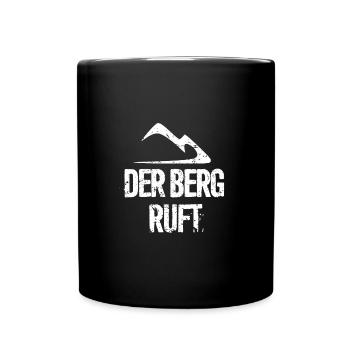 La montagne appelle / Randonnée / Randonnée / Montagne - Mug uni - noir - Devant
