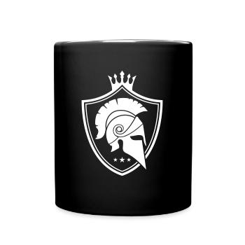spartan helm wappen - Tasse einfarbig - Schwarz - Vorne
