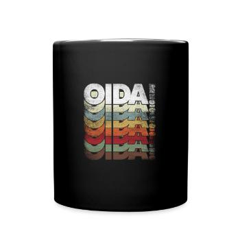 Oida – Wiener Slang im stylischen Retro-Look - Tasse einfarbig - Schwarz - Vorne