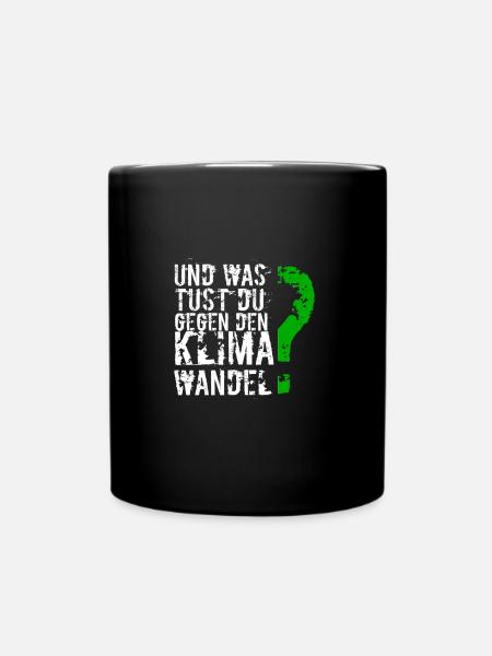 Klimawandel - Tasse einfarbig - Schwarz