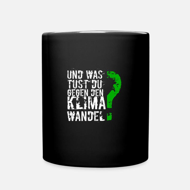 Klimawandel - Tasse einfarbig - Schwarz