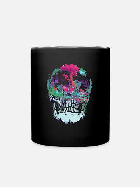 Skull nature - Full Colour Mug - black