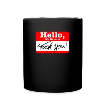 Bonjour, mon nom est - Mug uni - noir - Devant