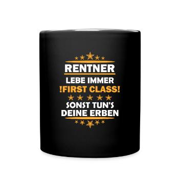 Rentner - Tasse einfarbig - Schwarz - Vorne