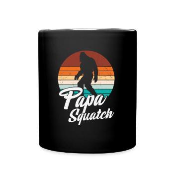 Papa Retro Vintage Squatch - Mug uni - noir - Devant
