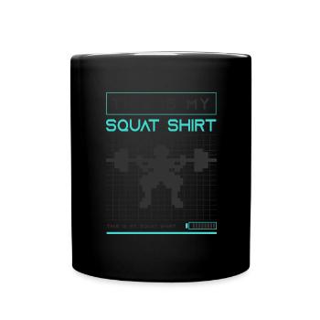 Kniebeugen Powerlifter Gewichtheben Barell Gym - Tasse einfarbig - Schwarz - Vorne