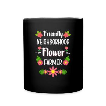 Nachbar Haus Bier Feier - Tasse einfarbig - Schwarz - Vorne