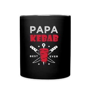 papa kebab cadeau papa chef meilleur kebab - Mug uni - noir - Devant