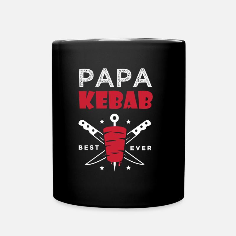 papa kebab cadeau papa chef meilleur kebab - Mug uni - noir