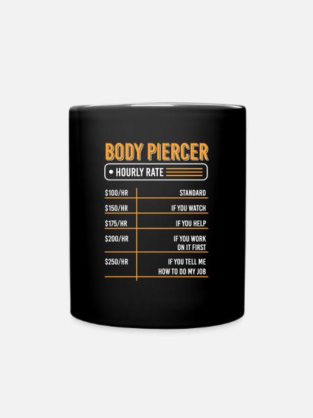 Profession Piercing Piercing Studio - Full Colour Mug - black