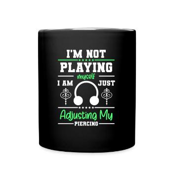 Piercing Pain Tattoo Humor - Full Colour Mug - black - Front