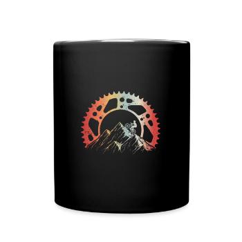 Bike and mountain - Full Colour Mug - black - Front